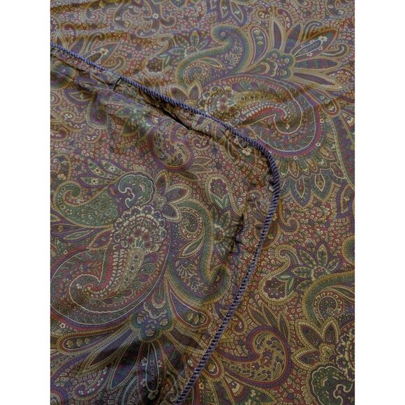 Ralph Lauren California King Duvet Cover Rich Bohemian Purple Paisley Comforter - Picture 4 of 7